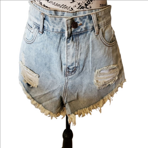 Chou Yatou Distressed Jean Shorts Small NWT